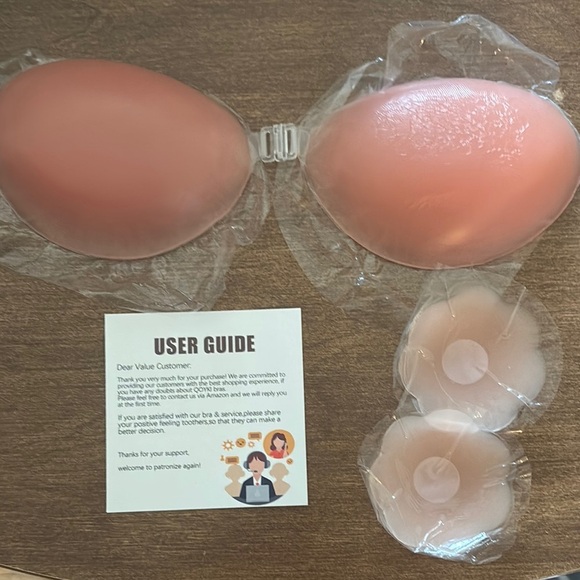 Seamless Adhesive Bra in Pink - Picture 1 of 4